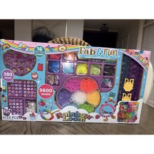 NEW SEALED Rainbow Loom (6155 Pcs) Fab & Fun Rubber Band Bracelet Kit